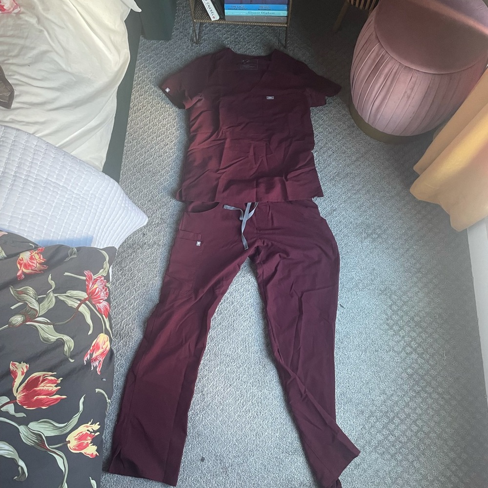 Figs Maroon Scrubs